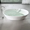 doporro Baignoire îlot Ovale pour Salle de Bain 150cm Blanc Voir les images du produit 2