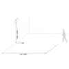 Diagram showing the detection range and installation height of an outdoor LED light with a motion sensor. Produktbild-Vorschau