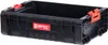 A black storage box with red clasps sits on a white background. Náhľad obrázku produktu