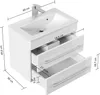 Badmöbel Waschplatz "Portus 600 SlimLine" 60 cm weiß Produktbild-Vorschau 6