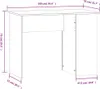 vidaXL Schreibtisch Räuchereiche 100x55x75 cm Holzwerkstoff Produktbild-Vorschau 8
