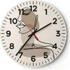 Wanduhr - Rund - Glasuhr - Zeichnung einzeilig Frau - Produktbild-Vorschau 1