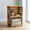Caisse en bois flammé 40 x 30 x 25 cm - Caisse à fruits Voir les images du produit 3