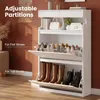Schuhschrank Schuhkipper Schmal, Weiß, 80B cm | Produktbild-Vorschau 2