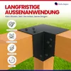 GeZu Impex Pfostenecke für 3 Balken 121 x 121 mm Schwarz Produktbild-Vorschau 7