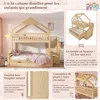 Kinder-Etagenbett 90x200 & 140x200 cm mit Giebeldach, Produktbild-Vorschau 8