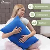 set di 2 copricuscini 100% cotone 40x60 cm blu reale Anteprima dell’immagine prodotto 2