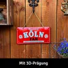 LANOLU Retro Blechschild Hier wohnt ein Köln Fan, Fussball Produktbild-Vorschau 4