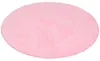 Fluffy Hochflor Shaggy Teppich Rosa Rund, Größe:120 cm Rund Produktbild-Vorschau 2