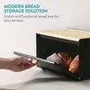 Navaris Brotkasten Metall Groß Schwarz - Brotbox Küche mit Produktbild-Vorschau 2