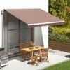 vidaXL Ersatzstoff für Markise Braun 380x345 cm Polyester Produktbild-Vorschau 2