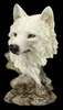 Wolf Figur Höhe: 12,5 cm - Büste weißer Wolf - Fantasy Deko Produktbild-Vorschau 3