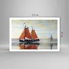 Poster - Poster ohne Rahmen - Segelschiffe Öl Orange - Produktbild-Vorschau 4