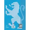 A blue notebook cover with a white lion illustration. Podgląd zdjęcia produktu
