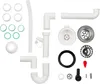 A collection of plumbing parts for a sink drain. Produktbild-Vorschau