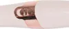 A close-up shot of a white and rose gold electric callus remover's switch. Voir les images du produit