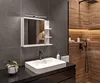 Spiegelschrank 60x50 Weiß, Badezimmerschrank mit Ablagen, Produktbild-Vorschau 2