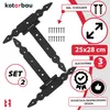 KOTARBAU® 2 pezzi cerniere a T nere L: 250 mm cerniere a Anteprima dell’immagine prodotto 4