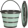 A collapsible bucket and its collapsed form are shown against a white background. Produktbild-Vorschau