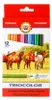 Koh-i-noor pastlky TRIOCOLOR trojhranné souprava 12 ks Náhled obrázku produktu 3