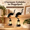 Katzenlampe 2er Set, Katzenfigur als Buchablage Dekolampe, Produktbild-Vorschau 5