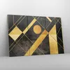 Bild auf Leinwand - Leinwandbild - 3 Teile - Golden Schwarz Produktbild-Vorschau 4