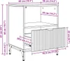 vidaXL Nachttisch Weiß 49 x 36 x 61 cm Holzwerkstoff Produktbild-Vorschau 7