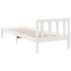Massivholzbett Extra Lang ohne Matratze Weiß 100x220 Produktbild-Vorschau 5