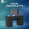 VBChome Schreibtisch 130 x 50 x 76 cm Schwarz Schreibtisch Produktbild-Vorschau 6