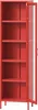Vetrinetta Libreria a 4 ripiani Vetrinetta in metallo rosso Anteprima dell’immagine prodotto 5