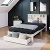 MODFU Lit avec rangement 90x200 cm - Tiroirs et Étagères - Voir les images du produit 1
