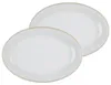 Servierplatte oval 32cm 2er Set Geo Produktbild-Vorschau 2