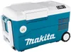 A teal and white Makita cooler box with wheels and a handle, shown from a slight angle against a white background. Produktbild-Vorschau