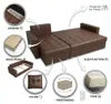 Ecksofa VARIUS Boston – mit Schlaffunktion, Kunstleder in Produktbild-Vorschau 5