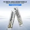 Externes M.2 NVMe SSD Gehäuse mit USB 3.1 Adapter 10 Gbps, Produktbild-Vorschau 3