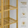 HOMCOM Armoire penderie en bambou armoire de rangement avec Voir les images du produit 4