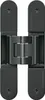 A black Simonswerk TECTUS TE340 3D invisible hinge is shown against a white background. Podgląd zdjęcia produktu