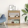 vidaXL Artisan dubová knižnica 60 x 30 x 72 cm materiál na Náhľad obrázku produktu 4