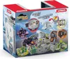 The image shows the packaging of a Schleich Eldrador Creatures toy set, displaying various modular components and figures. Voir les images du produit