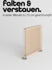 Laufgitter 100x100 cm faltbar mit Matratze - natur Produktbild-Vorschau 3