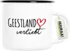 Huuraa Emaille Tasse Geestland verliebt 300ml Vintage Produktbild-Vorschau 1