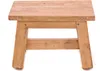 A small wooden stool on a white background. Produktbild-Vorschau