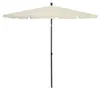 vidaXL Slnečník so stožiarom 210x140 cm Piesková farba Náhľad obrázku produktu 6