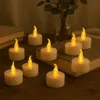 LED Teelichter 12er Set flackernd Elektrische Kerzen Produktbild-Vorschau 4