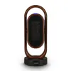 A modern heater with a brown oval frame and a black base with the brand name 'Lauben' printed on it. The heating element is visible through a black grille, and a small blue light is illuminated at the top. Anteprima dell’immagine prodotto