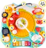 A colorful interactive musical toy for babies and toddlers, featuring various buttons, keys, and interactive elements. Produktbild-Vorschau