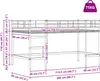 vidaXL Łóżko piętrowe dla dzieci, czarne, 90 x 200 cm, Podgląd zdjęcia produktu 7