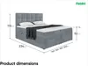 MEBLINI Boxspringbett mit Bettkasten - 200x220 - H4/Grau Produktbild-Vorschau 7