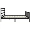 vidaXL Massivholzbett mit Kopfteil Schwarz 200x200 cm -  Produktbild-Vorschau 13