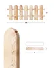 A wooden fence section with dimensions shown, and a close-up of a fence post. Produktbild-Vorschau